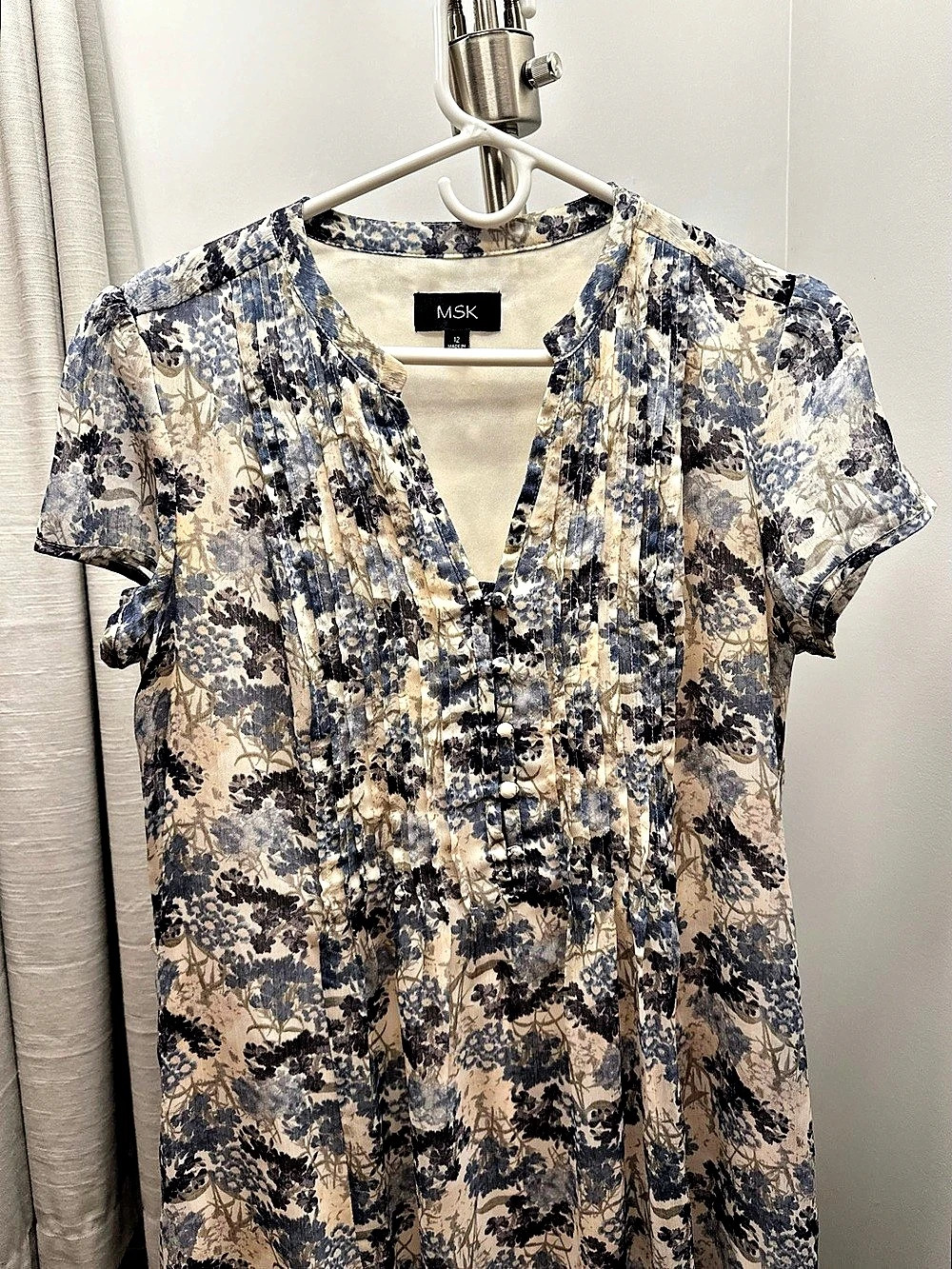 MSK Floral Midi Dress Size 12 Like New